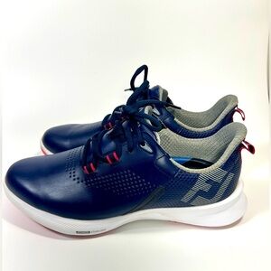 FootJoy Fuel woman’s size 9m soft clear runners navy blue and pink.